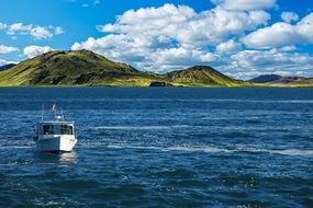 Landscape of Boat on ocean