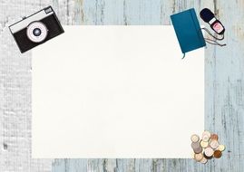 Camera coints Desk Blank Empty
