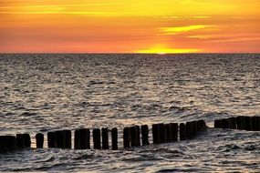 breakwaters on the Baltic sea