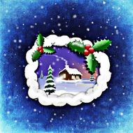 painted christmas landscape