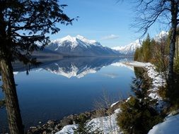 landscape with Lake Mcdonald and Mount Vaught