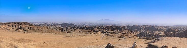 Panoramic view of desert in Namibia