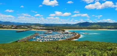 panorama of coffs harbor in australia