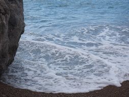 sea waves in the bay of sa calobra