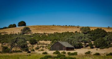 panorama of countryside in California