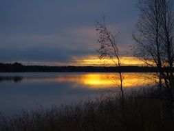 morning over the lake in finland