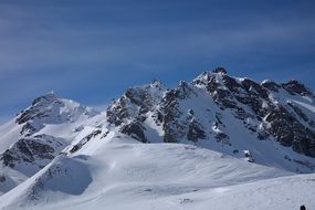 Snowy Pizol mountain