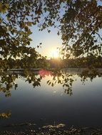 photo of a calm lake in the park