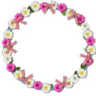 Frame made of flowers