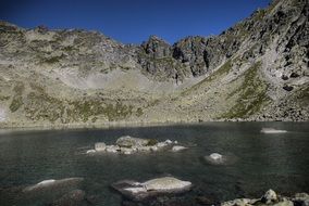 Tatry Bystre Sedlo Slovakia Lake Mountain scene
