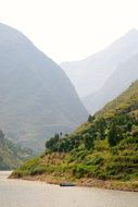 landscape of yangtze river is the longest river of Eurasia