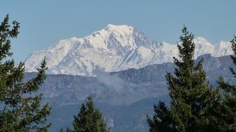 Mont Blanc mountain in France