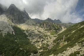 Slovakia Tatry Mountain Landscape Cloud sky view