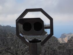 telescope of the viewpoint in Mallorca