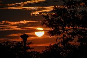 picturesque sunrise in nature