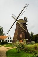 windmill as part of a landscape on the Baltic coast