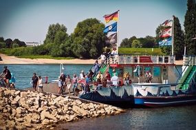 ferry on the river rhine