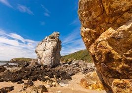 scenic sandstone rock formations on Seaside