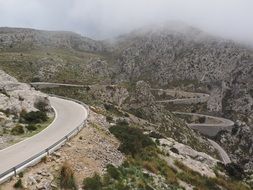 winding road in the serra de tramuntana