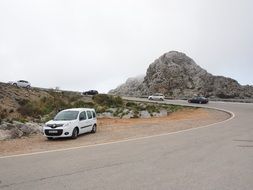 hairpin bends in the serra de tramuntana
