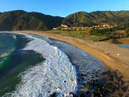 foamy sea waves in Quintay