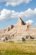 eroded rocks in the badlands