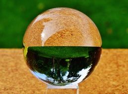 mirror reflection in a glass ball