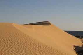 huge sand dune in the canary islands