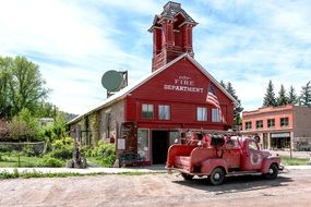 fire station in rocky mountains in colorado