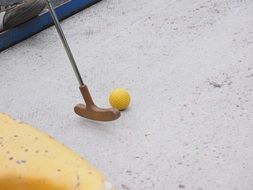 Golf yellow ball