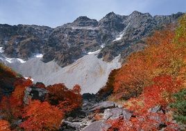 Beautiful mountains in nature in autumn