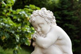 Sculpture of sleeping child