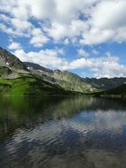 lake at the foot of the Tatras