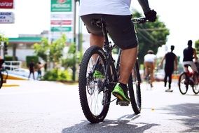 man on a mountain bike in mexico