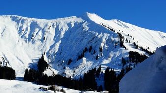 ski area in alpine mountains