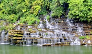 cascading waterfall as a natural miracle