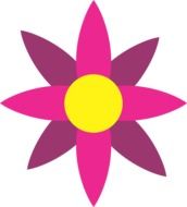 schematic drawing of a flower