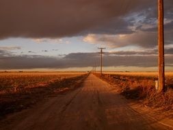 sunset in countryside of Colorado