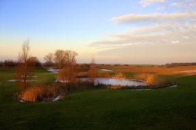 autumn landscape on the lake