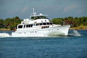 luxury yacht on the water