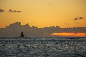 Sailboat Hawaii Sunset