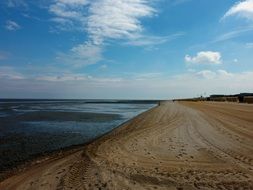 sandy beach on borkum island