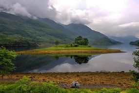 Loch Shiel in gorgeous mountain landscape, uk, scotland, Glenfinnan