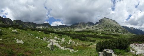 green hills in the high tatras