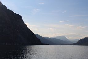 Lake Como among the high mountains