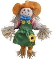 charismatic autumn Scarecrow on a white background