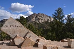 Landscape of Estes park in America