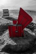Stred deck chair on the baltic sea