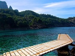 Landscape with wooden pier