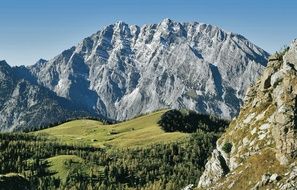 rocky mountains panoramic view in national park